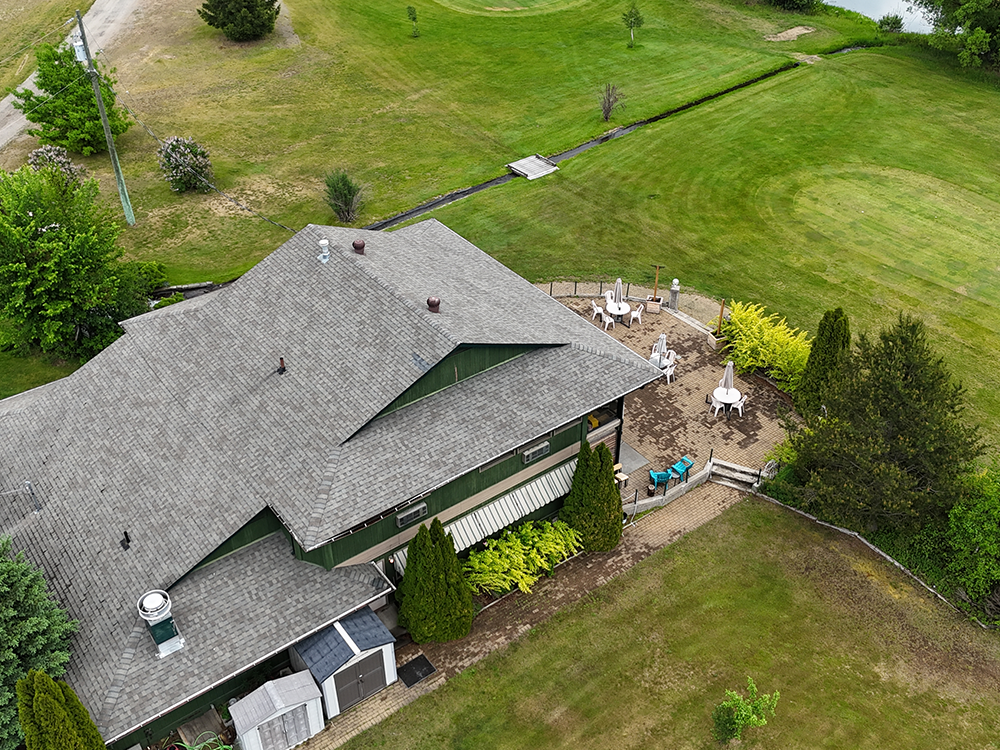 Aerial view of clubhouse